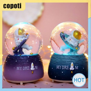 Copoti ลูกบอลแก้วคริสตัล รูปนักบินอวกาศ สโนว์บอล หมุนได้ สําหรับตกแต่งบ้าน