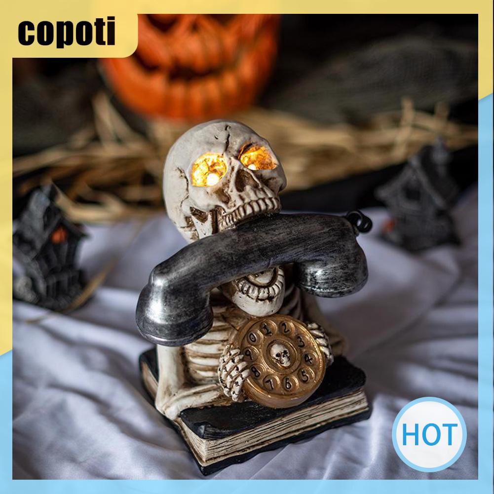 copoti-รูปปั้นเรซิ่น-รูปกะโหลกตลก-สําหรับตกแต่งบ้าน