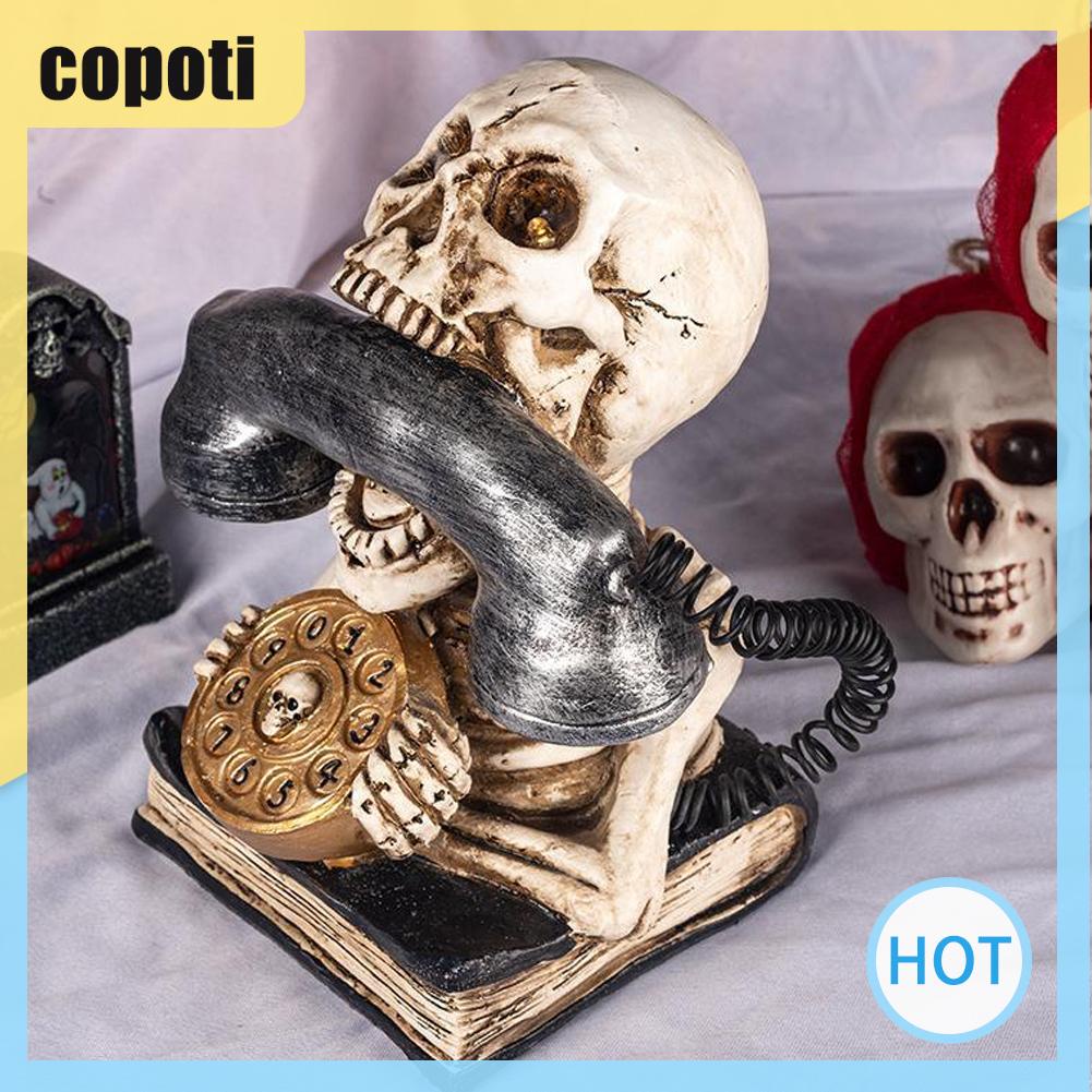 copoti-รูปปั้นเรซิ่น-รูปกะโหลกตลก-สําหรับตกแต่งบ้าน