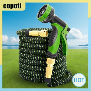 Copoti สายยางรดน้ําต้นไม้ แบบยืดหยุ่น พร้อมสเปรย์ อเนกประสงค์ สําหรับบ้าน และสวน