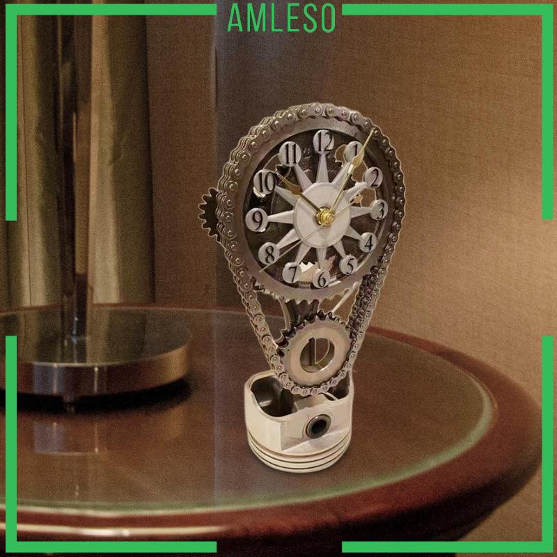 amleso-นาฬิกาตั้งโต๊ะ-เกียร์หมุนได้-สไตล์วินเทจ-สําหรับบ้านฟาร์ม-ห้องนอน-ห้องครัว