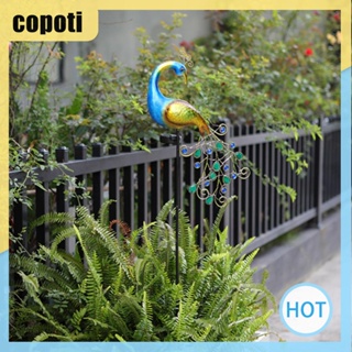 Copoti โคมไฟโลหะอัตโนมัติ รูปนกยูง สําหรับตกแต่งบ้าน สวน