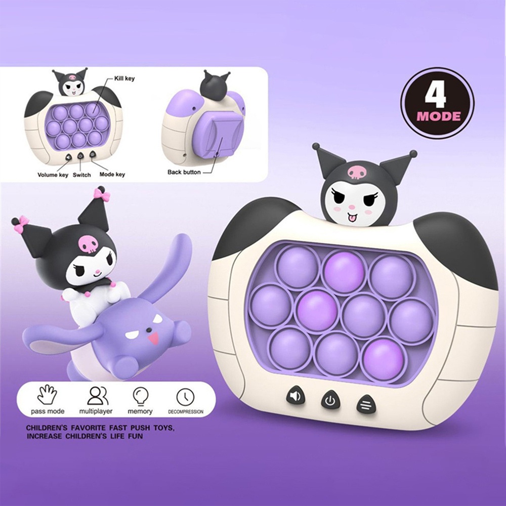 [LBE] การ์ตูนน่ารัก Kuromi Hello Kitty Pop It ไฟฟ้า Quick Push  Decompression ของเล่นเด็กเกมสมองของเล่นของขวัญ