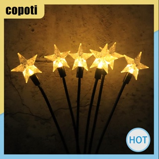 Copoti โคมไฟพลังงานแสงอาทิตย์ กันน้ํา สีขาวอบอุ่น สําหรับตกแต่งสวน ทางเดิน บ้าน 4 ชิ้น