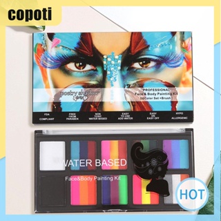 Copoti พาเลทสีน้ํา 10 สี สําหรับทาร่างกาย ใบหน้า