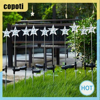 Copoti โคมไฟ LED 2V 80mAh รูปดาวห้าแฉก พลังงานแสงอาทิตย์ สําหรับตกแต่งบ้าน สวน