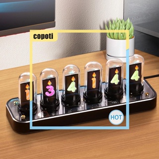 Copoti นาฬิกาตั้งโต๊ะ RGB ควบคุมท่าทาง สําหรับตกแต่งบ้าน