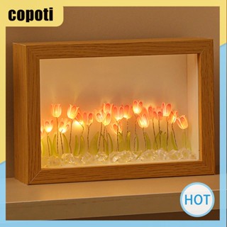 Copoti โคมไฟ รูปดอกทิวลิปจําลอง สําหรับตกแต่งบ้าน