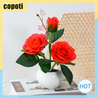 Copoti ไฟ LED ดอกไม้ประดิษฐ์ (เซลล์กุหลาบ) แบบพกพา สําหรับตกแต่งบ้าน คาเฟ่