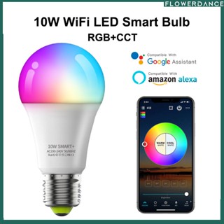 Wifi สมาร์ทหลอดไฟทำงานร่วมกับ Alexa RGB Corrorful Dimmable ฟังก์ชั่นจับเวลา Magic Light หรือรีโมทคอนโทรลโคมไฟดอกไม้