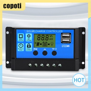 Copoti ตัวควบคุมการเก็บประจุ 10A 20A 30A 40A 50A 60A 100A 12V 24V PWM หน้าจอ LCD USB คู่ สําหรับบ้าน