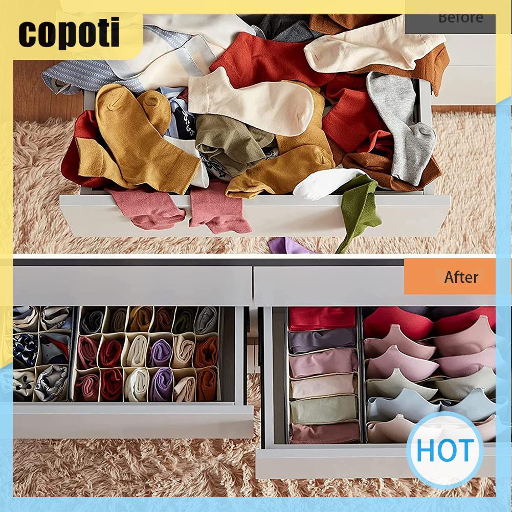 copoti-ที่จัดระเบียบลิ้นชักถุงเท้า-4-ชิ้น-6-7-8-24-ช่อง-ที่จัดระเบียบตู้เสื้อผ้า-ผ้าพันคอ-ผ้าใบ-สําหรับบ้าน