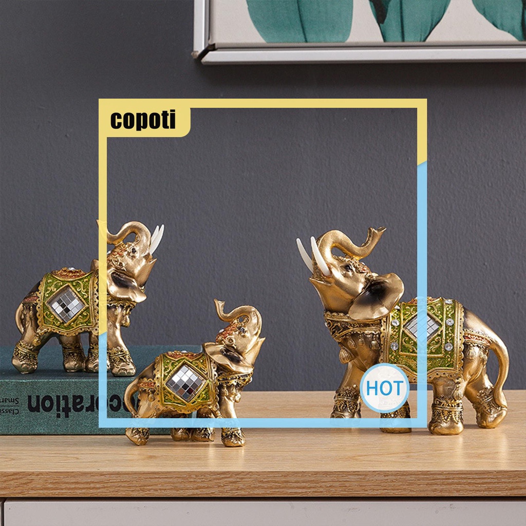 copoti-รูปปั้นช้างเรซิ่น-เสริมฮวงจุ้ย-สําหรับตกแต่งบ้าน