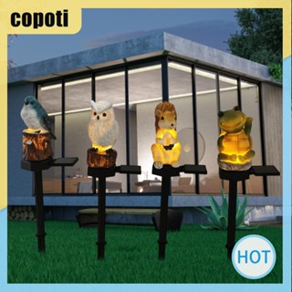 Copoti โคมไฟสนามหญ้า พลังงานแสงอาทิตย์ โคมไฟเรซิ่น สัตว์ งานฝีมือ โคมไฟสวน กันน้ํา สําหรับบ้าน