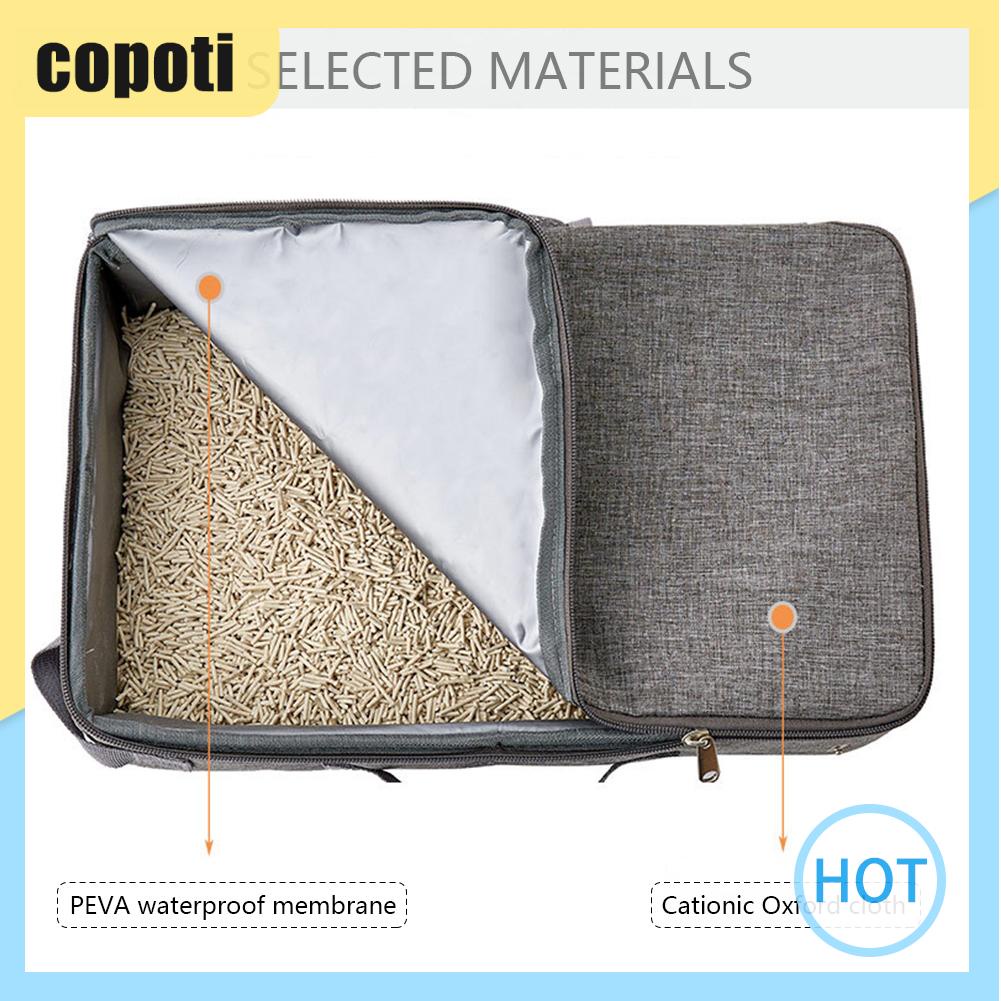 copoti-กระบะทรายแมว-ทรงสี่เหลี่ยมผืนผ้า-แบบพกพา-พับได้-พร้อมช้อนตัก-สําหรับบ้าน