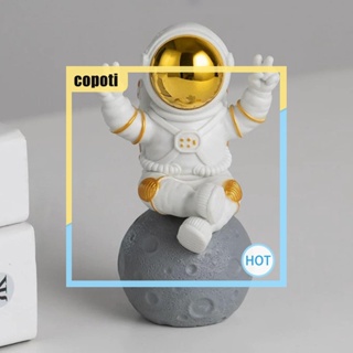 Copoti ตุ๊กตานักบินอวกาศ PVC รูปปั้นพระจันทร์ สําหรับตกแต่งบ้าน
