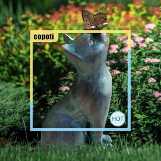 Copoti ฟิกเกอร์เรซิ่น รูปแมว ผีเสื้อ สําหรับตกแต่งบ้าน สวน