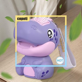 Copoti พัดลมมือถือ USB รูปไดโนเสาร์ ไร้ใบพัด 2 ความเร็ว เสียงเงียบ พร้อมสายคล้อง สําหรับบ้าน