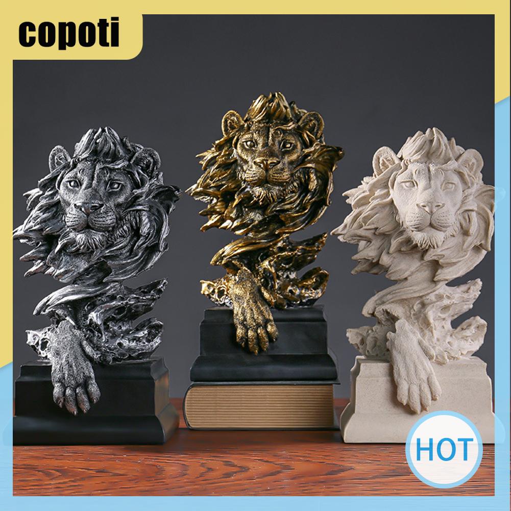 copoti-หัวสิงโต-รูปปั้นสัตว์-งานฝีมือ-สไตล์เรโทร-สําหรับตกแต่งบ้าน