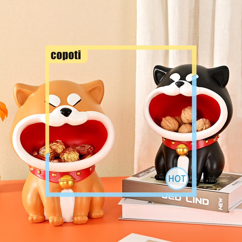 copoti-รูปปั้นเรซิ่น-รูปชิบะอินุ-ปากใหญ่-สําหรับตกแต่งบ้าน