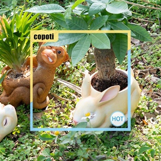 Copoti กระถางต้นไม้เรซิ่น รูปสัตว์น่ารัก สําหรับตกแต่งบ้าน สวน