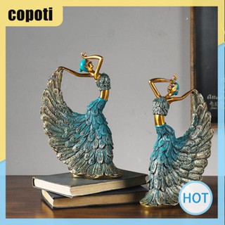 Copoti รูปปั้นเรซิ่น รูปนกยูง แฮนด์เมด สําหรับตกแต่งบ้าน