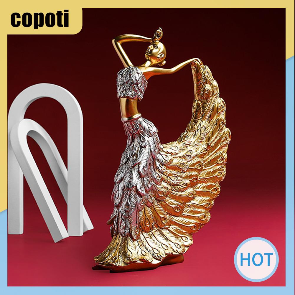 copoti-รูปปั้นเรซิ่น-รูปนกยูง-แฮนด์เมด-สําหรับตกแต่งบ้าน