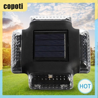 Copoti โคมไฟติดผนัง พลังงานแสงอาทิตย์ 4 ดวง ติดตั้งง่าย สําหรับบ้าน สวน