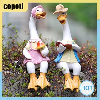 Copoti รูปปั้นเรซิ่น รูปเป็ด สําหรับตกแต่งบ้าน และสวน