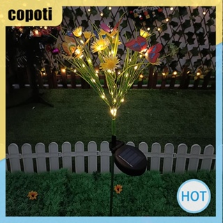 Copoti โคมไฟ Led 42 ดวง พลังงานแสงอาทิตย์ ลายผีเสื้อ ดอกเบญจมาศ 600mAh สําหรับตกแต่งบ้าน สวน