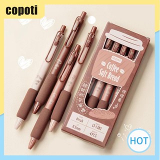 Copoti ปากกาลูกลื่น 0.5 มม. 4 ด้าม ลายการ์ตูนกระสุน สไตล์เรโทร สําหรับบ้าน ออฟฟิศ