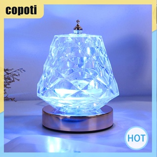 Copoti โคมไฟตั้งโต๊ะ LED คริสตัล อะคริลิค รีโมตคอนโทรล สําหรับบ้าน