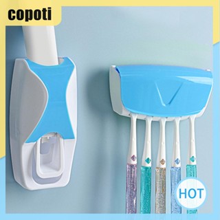 Copoti ที่วางแปรงสีฟัน ยาสีฟัน แบบติดผนัง ไม่ต้องเจาะผนัง กระเบื้อง และแก้ว สําหรับบ้าน