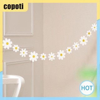 Copoti แบนเนอร์ดอกเบญจมาศ ดอกเดซี่ สีขาว ขนาดเล็ก สําหรับตกแต่งบ้าน งานเลี้ยงวันเกิด