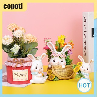 Copoti ตุ๊กตาเรซิ่น รูปการ์ตูนกระต่าย ทนทาน สําหรับตกแต่งบ้าน สวน กลางแจ้ง