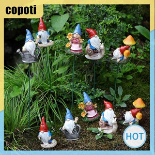 Copoti โนมคนแคระเรซิ่น ลายการ์ตูน ไร้หน้า ของเล่น สําหรับบ้าน สวน สนามหญ้า 5 ชิ้น ต่อชุด