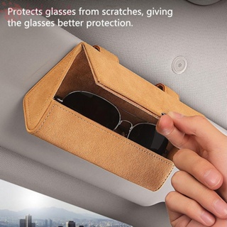 [COD] กล่องเก็บแว่นตากันแดด สีเบจ อุปกรณ์เสริมในรถยนต์