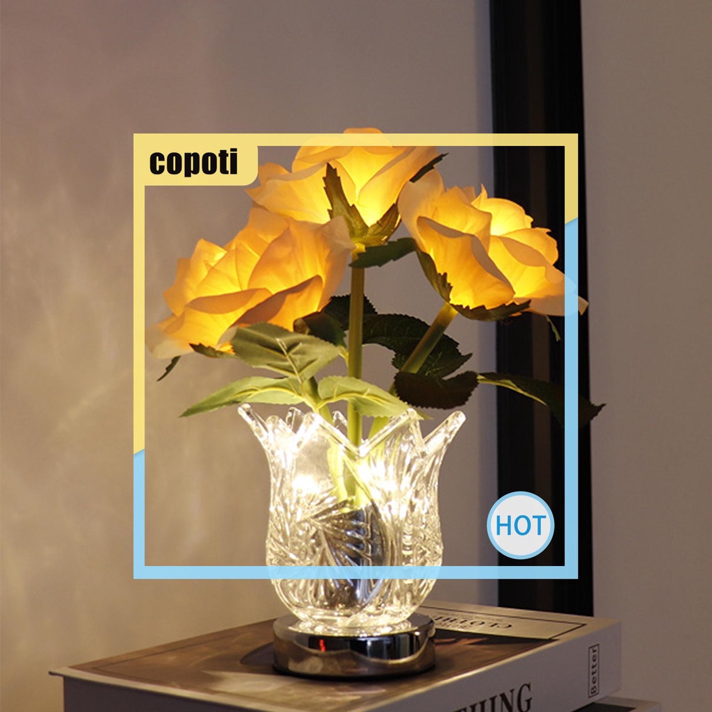 copoti-โคมไฟตั้งโต๊ะ-led-รูปดอกกุหลาบ-หรี่แสงได้-300mah-ชาร์จซ้ําได้-สําหรับบ้าน