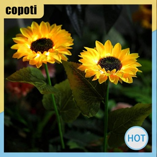 Copoti โคมไฟ LED พลังงานแสงอาทิตย์ รูปดอกทานตะวัน สวิตช์อัตโนมัติ สําหรับตกแต่งบ้าน สวน
