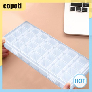 Copoti กล่องพลาสติก 28 ช่อง ถอดออกได้ สําหรับเก็บเครื่องประดับ ลูกปัด