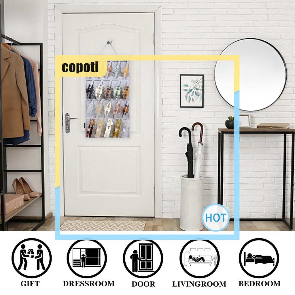 copoti-กล่องเก็บกิ๊บติดผม-ผ้าสักหลาด-แบบติดผนัง-สําหรับบ้าน