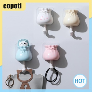 Copoti ตะขอแขวนกุญแจ รูปแมว ไร้รอยต่อ สร้างสรรค์ สําหรับตกแต่งบ้าน หอพัก ห้องนอน