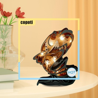 Copoti ฟิกเกอร์นกฟลามิงโก้ ปลา 3D ใช้แบตเตอรี่ สําหรับบ้าน ออฟฟิศ
