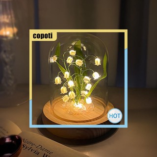 Copoti โคมไฟตั้งโต๊ะ รูปดอกลิลลี่แห่งหุบเขา DIY สําหรับตกแต่งบ้าน