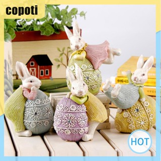 Copoti ฟิกเกอร์ รูปกระต่ายอีสเตอร์น่ารัก หลากสี สไตล์วินเทจ สําหรับตกแต่งบ้าน ปาร์ตี้ วันหยุด อีสเตอร์