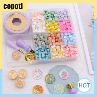 Copoti ชุดแสตมป์ขี้ผึ้ง พร้อมที่จับ ถอดออกได้ สําหรับงานศิลปะ แก้ว พลาสติก