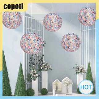 Copoti จี้โคมไฟ LED ทรงกลม พลังงานแสงอาทิตย์ กันน้ํา ขนาด 12 นิ้ว สําหรับตกแต่งบ้าน