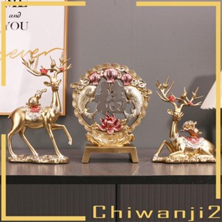 [Chiwanji2] ฟิกเกอร์เรซิ่น รูปปั้นกวางจีน ของขวัญปีใหม่ สําหรับตกแต่งคริสต์มาส