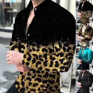 เสื้อคาร์ดิแกน แขนยาว พิมพ์ลาย แฟชั่นฤดูใบไม้ผลิ สําหรับผู้ชาย