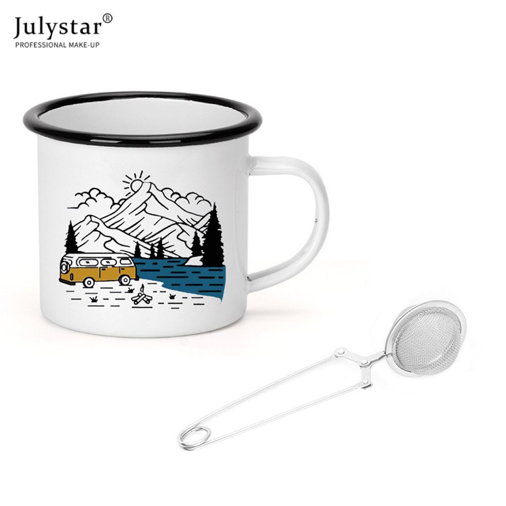 julystar-caravan-พิมพ์-camping-mug-camping-แก้วเคลือบผจญภัย-campfire-party-แก้วน้ำเบียร์